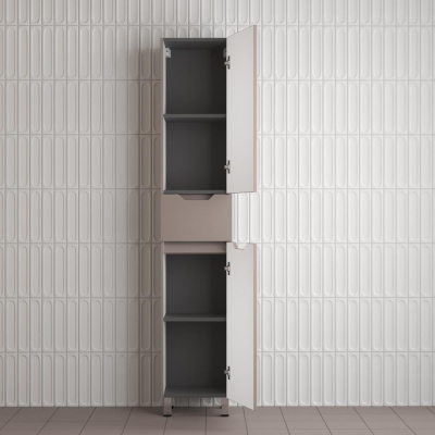 Пенал "Остин" 360 см напольный 1 ящик тауп темный эмаль PLUS фото в интернет-магазине Русалия