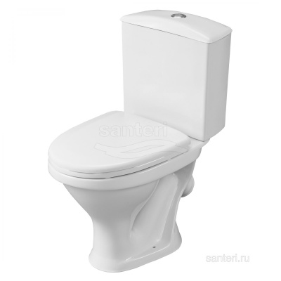 Унитаз - компакт с сиденьем Вест белый 1.P201.8.S00.00B.F Santeri фото в интернет-магазине Русалия