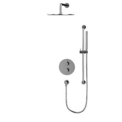 Термостатическая душевая система скрытого монтажа WHITECROSS Y YSET09NIB (брашированный никель) фото в интернет-магазине Русалия