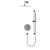 Термостатическая душевая система скрытого монтажа WHITECROSS Y YSET09NIB (брашированный никель) фото в интернет-магазине Русалия