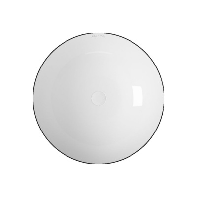 Раковина накладная круглая Line 40 с черным кантом OWLB191015 OWL1975 фото в интернет-магазине Русалия