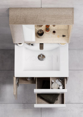 Зеркальный шкаф AQUATON Бостон 60 дуб эврика 1A240202BN010 фото в интернет-магазине Русалия