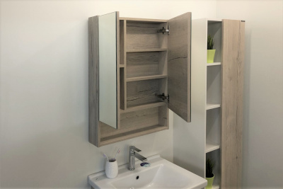 COMFORTY. Зеркало-шкаф "Парма-60" дуб дымчатый фото в интернет-магазине Русалия