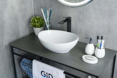 Раковина накладная овальная N9138 GID фото в интернет-магазине Русалия