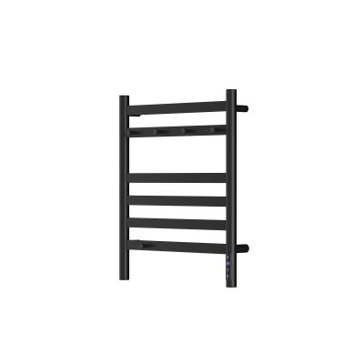 Полотенцесушитель электрический REFLEXION Танами RXT126050BL 600x500 черный матовый, 5 крючков фото в интернет-магазине Русалия