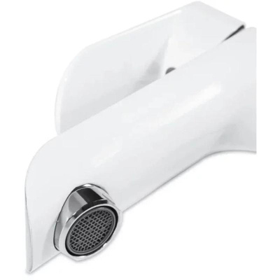 Смеситель для раковины Grocenberg GB2010WC, белый/хром фото в интернет-магазине Русалия