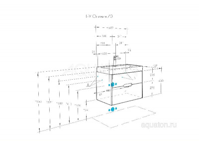 Тумба под раковину AQUATON Оливия 70 белый матовый 1A254301OL010 фото в интернет-магазине Русалия