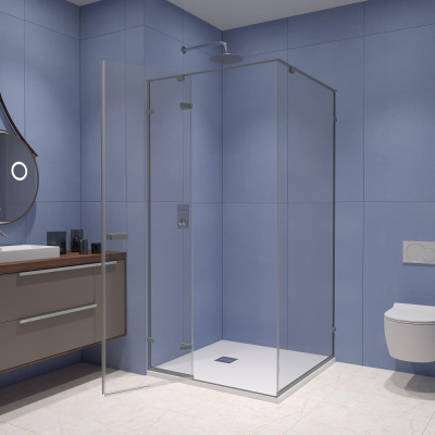 Душевой уголок RGW SV-030Gg 1000x1000, профиль серый, стекло прозрачное фото в интернет-магазине Русалия