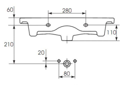 Раковина Como 70 UM-COM70/1 Cersanit фото в интернет-магазине Русалия