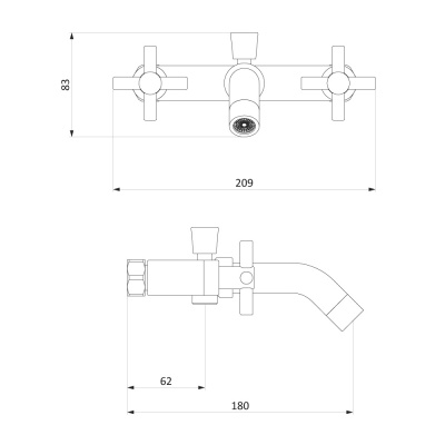 271000000 Neo Classic Graphite, смеситель для ванны/душа фото в интернет-магазине Русалия