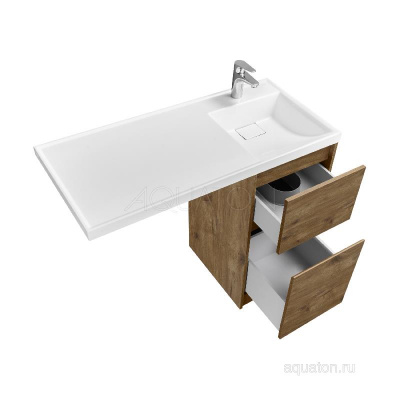 Тумба под раковину AQUATON Лондри 40 Дуб Рустикальный без фасада 1A267001LHDR0 фото в интернет-магазине Русалия