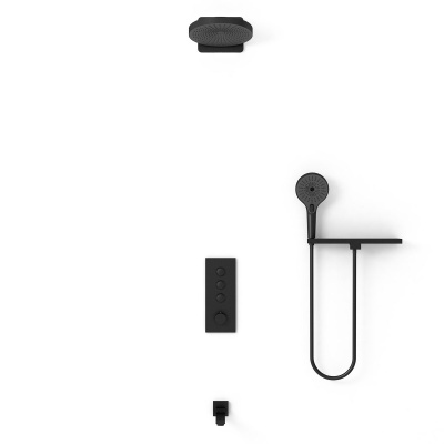 Душевой комплект VSFW-433TI1RMB встраиваемый, черный Vincea фото в интернет-магазине Русалия