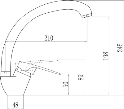 Смеситель Savol для кухонной мойки (S-T4104-1) фото в интернет-магазине Русалия