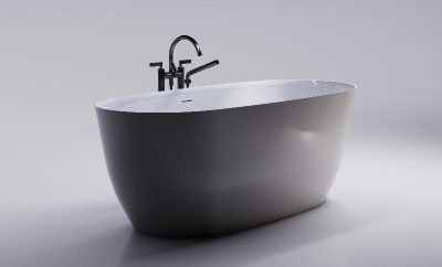 Ванна АТРИЯ 160*75 с интегрированным переливом, литой мрамор 1600х750 01010047 Astra-Form фото в интернет-магазине Русалия