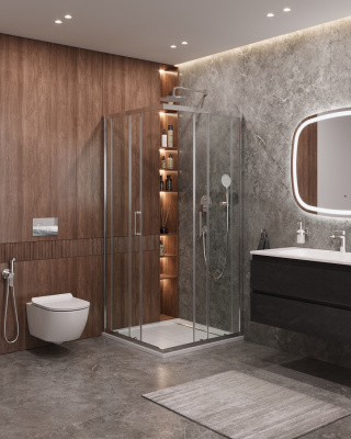 Душевой уголок CEZARES MOLVENO-A-2-80-C-Cr-IV фото в интернет-магазине Русалия