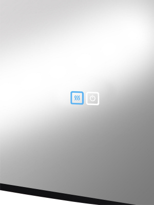 Зеркало с подсветкой Torry 500x700 черная краска, открытая подсветка, антизапотевание ЗЛП2278 Continent фото в интернет-магазине Русалия