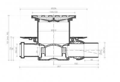 Точечный трап Pestan Confluo Standard 15х15 Drops (13000011) фото в интернет-магазине Русалия
