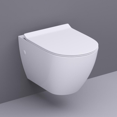 BOND F02-10 Унитаз подвесной безободковый с сиденьем с микролифтом фото в интернет-магазине Русалия