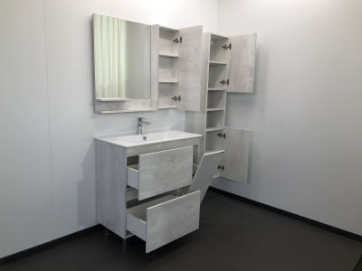 COMFORTY. Зеркало-шкаф "Верона-90" дуб белый фото в интернет-магазине Русалия