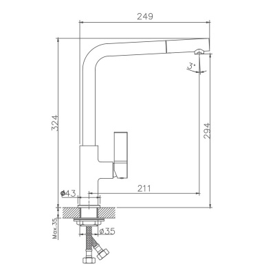 Смеситель для кухни Haiba (HB70501-14) фото в интернет-магазине Русалия