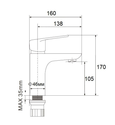 Смеситель ESKO для раковины Mexico (MX 26) фото в интернет-магазине Русалия