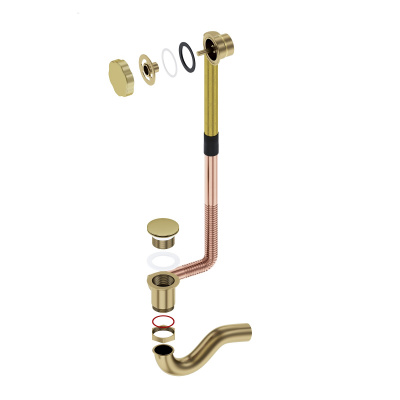 Cлив-перелив автоматический латунный для ванны Antique бронза 8004 Timo фото в интернет-магазине Русалия