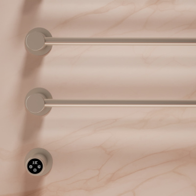 Полотенцесушитель электрический Vincea VTD-2H1BN, брашированный никель, таймер фото в интернет-магазине Русалия