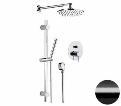 Душевая система Remer X Style X09S01OСFP, черный брашированный хром фото в интернет-магазине Русалия