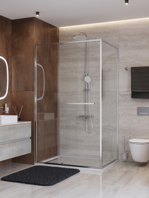 Душевой уголок CEZARES LUX-AH-FS-11-120/80-C-CR фото в интернет-магазине Русалия