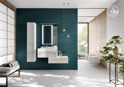 Тумба под раковину AQUATON Сакура 80 ольха наварра, белый глянец 1A236401SKW80 фото в интернет-магазине Русалия