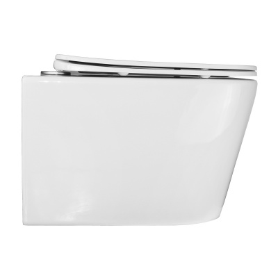 Унитаз подвесной безободковый Delphi 91343 Торнадо с сиденьем микролифт Loranto фото в интернет-магазине Русалия