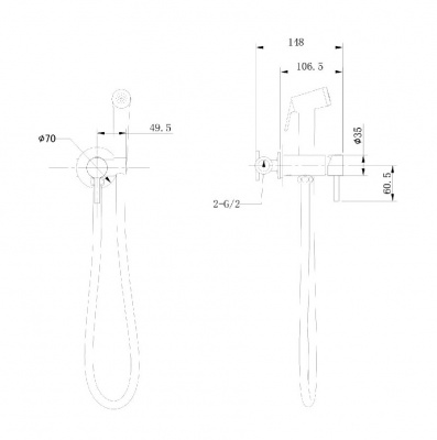 Гигиенический комплект D9151CP-ENG Bravat фото в интернет-магазине Русалия