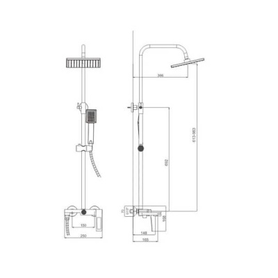 Душевая система HAIBA (HB24817-7) фото в интернет-магазине Русалия