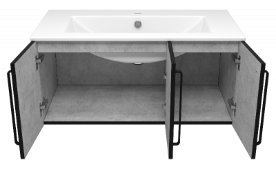 Тумба Rock 90 подвесная с раковиной Sanita Luxe Quadro 90 Brevita фото в интернет-магазине Русалия