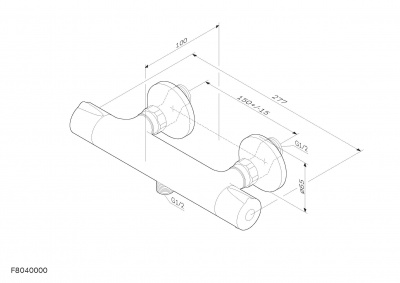 F8040000 Like, смеситель д/душа с термостатом, хром, шт фото в интернет-магазине Русалия