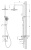Душевая система со смесителем ESKO "Sochi" (SC260CR) фото в интернет-магазине Русалия
