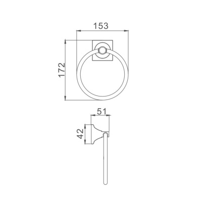 Полотенцедержатель Haiba HB8504, хром фото в интернет-магазине Русалия