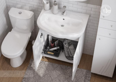 Тумба под раковину AQUATON Минима Н 65 белый 1A104201MN010 фото в интернет-магазине Русалия