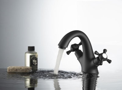 Смеситель для раковины Timo Nelson (1911/03F) черный фото в интернет-магазине Русалия