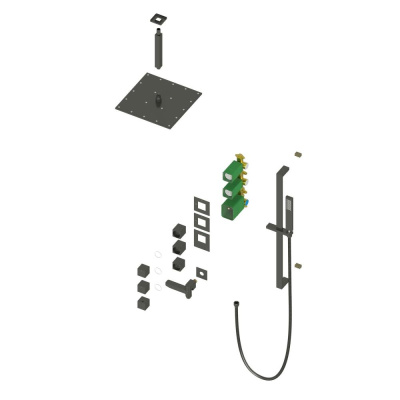 Душевая система встроенная с термостатом Timo Selene черный (SX-2239/03SM) фото в интернет-магазине Русалия