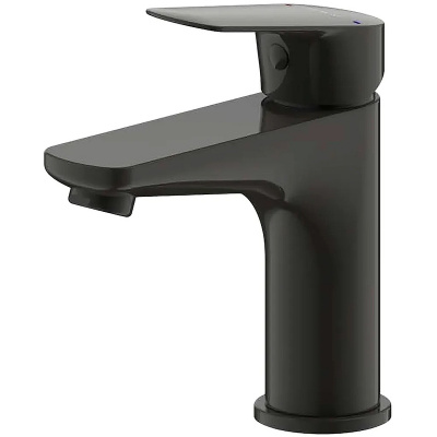 Смеситель для умывальника Rhein Black F1429564BW-9-ENG черный МАТОВЫЙ Bravat фото в интернет-магазине Русалия