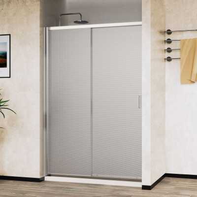 Душевая дверь City VDS-5CT110MT, 1100, хром, стекло текстурное Vincea фото в интернет-магазине Русалия