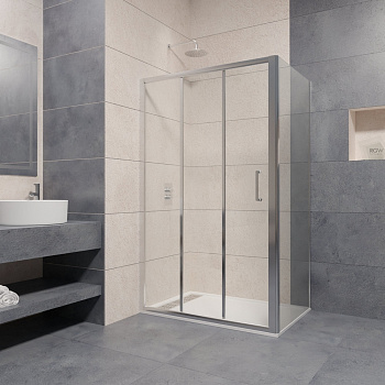 Душевой уголок RGW PA-73 (PA-13 + Z-33) 100х130, стекло - прозрачное, профиль хром фото в интернет-магазине Русалия