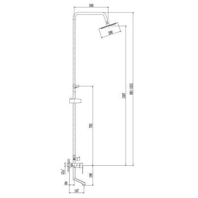 Душевая система Haiba (HB24807) фото в интернет-магазине Русалия