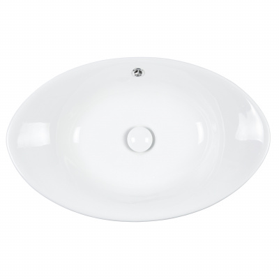 BOND S55-590 Раковина накладная овальная 59*38*19см белая фото в интернет-магазине Русалия