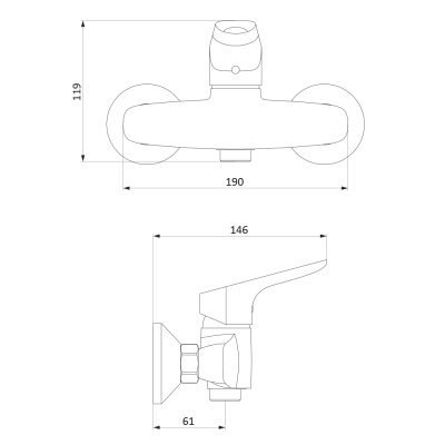 772000001 Jupiter, смеситель для душа, хром фото в интернет-магазине Русалия