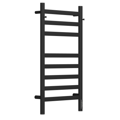 Полотенцесушитель электрический REFLEXION Лут RXT048040BL 800x400 с крючками, черный матовый фото в интернет-магазине Русалия