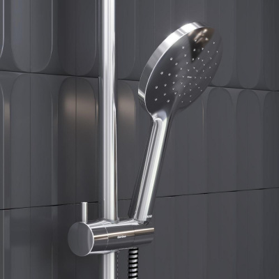 977800000 Jupiter душевая система с душевым ТМС смесителем, хром фото в интернет-магазине Русалия