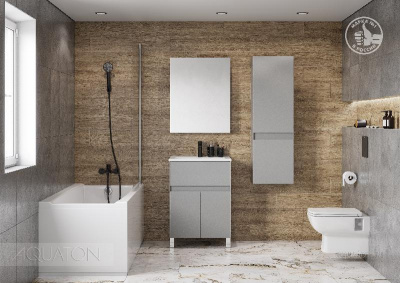 Тумба под раковину AQUATON Форест 60 туманный серый 1A278201FR4D0 фото в интернет-магазине Русалия