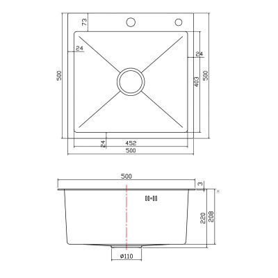 Мойка для кухни Fmark FSC5050Q, матовое золото фото в интернет-магазине Русалия